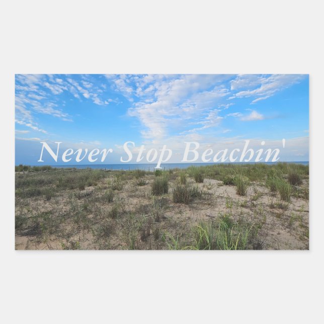 Never Stop Beachin Stickers (Front)