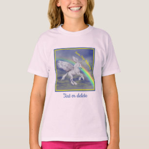 Never Stop Believing Flying Unicorn Inspirational  T-Shirt