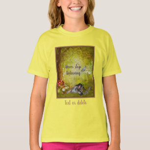 Never Stop Believing Shepherd Puppy Inspirational T-Shirt
