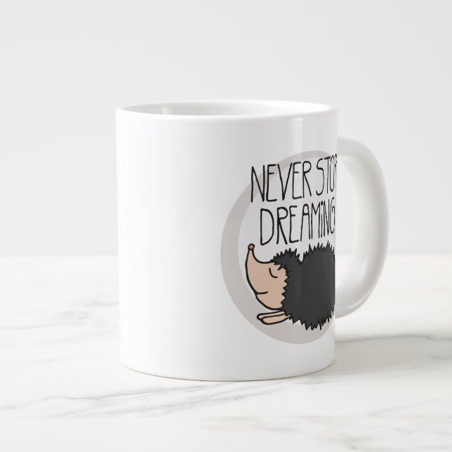 Never Stop Dreaming Large Coffee Mug (Front Right)