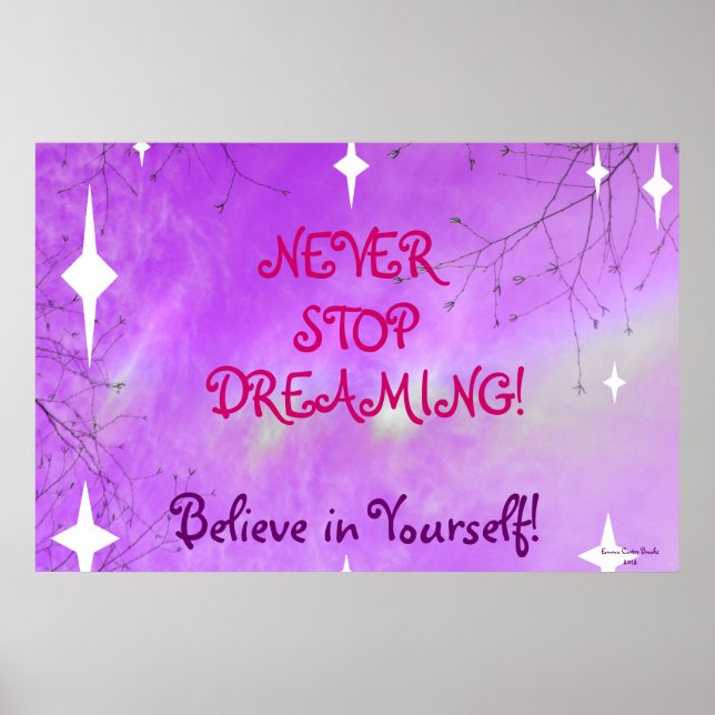 NEVER STOP DREAMING Poster (Front)
