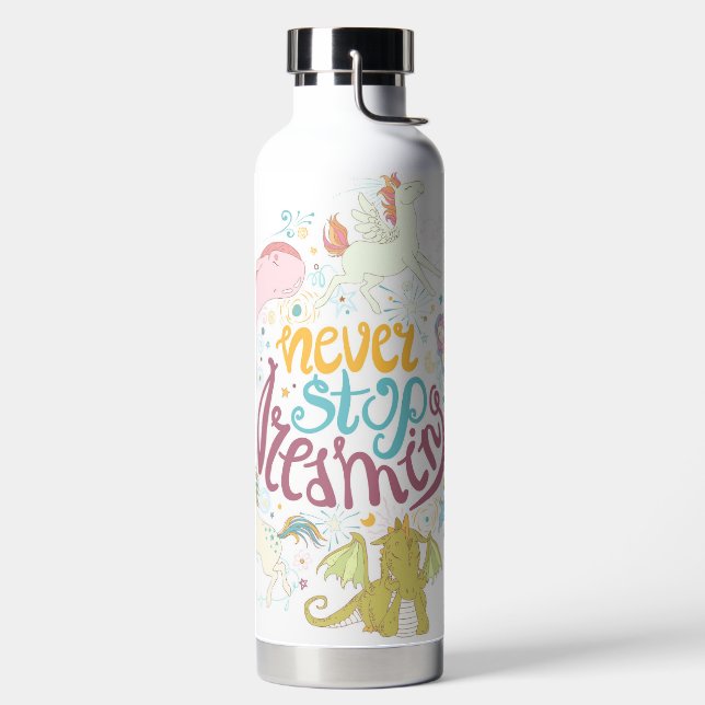 Never Stop Dreaming Water Bottle (Left)