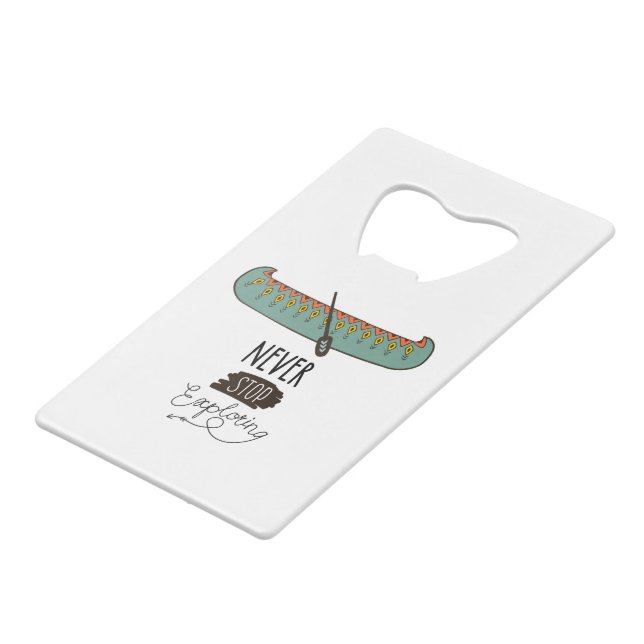 Never Stop Exploring Canoe (Front Angled)