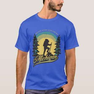 Never Stop Exploring Michigan yellow T-Shirt