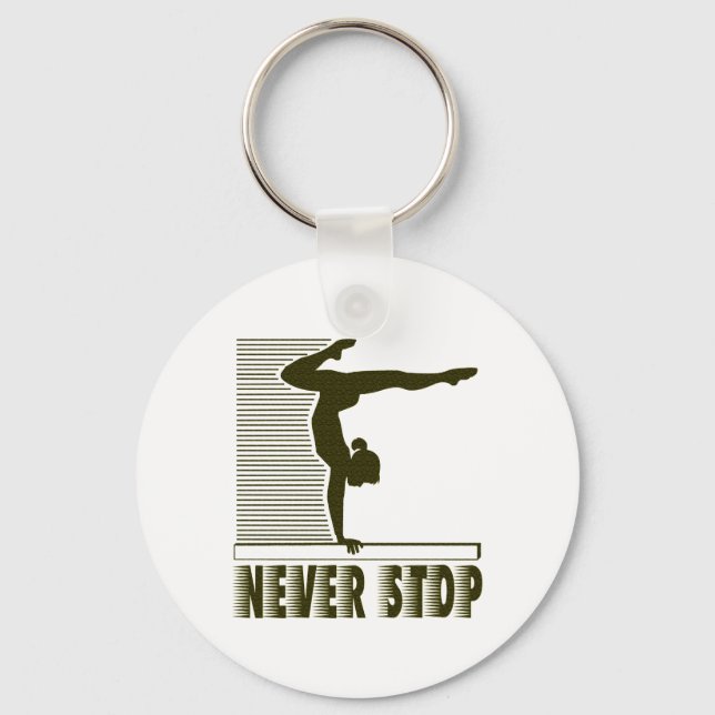 Never Stop: Gymnastics Key Ring (Front)
