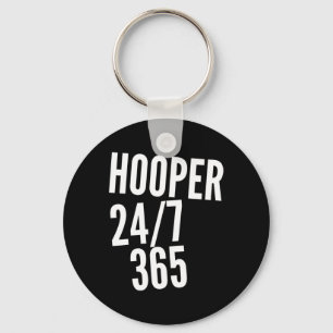 Never Stop Hoopin' Hooper 247 365 Bysketbyll Appar Key Ring