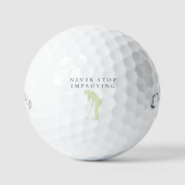 'Never Stop Improving' Growth Mindset Encouraging Golf Balls