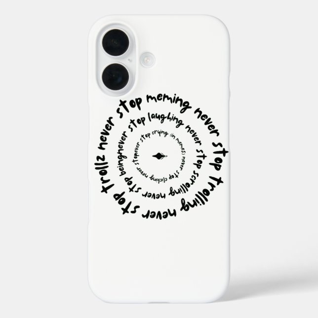 Never Stop … Inspirational Graphic T-Shirt Case-Mate iPhone Case (Back)