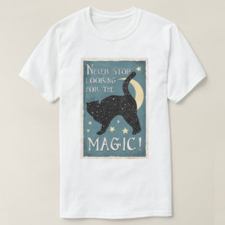 Never Stop Looking Magic Vintage Cat T-Shirt
