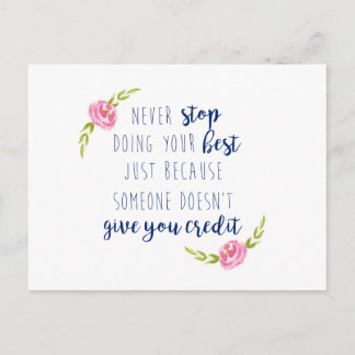 Never Stop Postcard