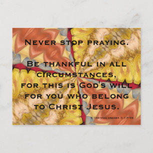 Never Stop Praying Postcard