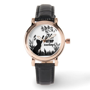 "never stop reaching" silhouette cat watch