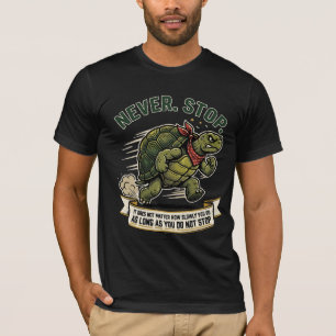 Never Stop Rise and Thrive Motivational Fitness T-Shirt