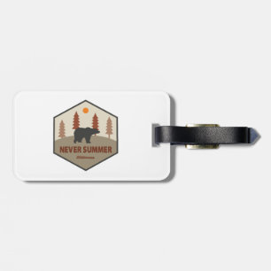 Never Summer Wilderness Colorado Bear Luggage Tag