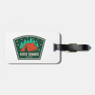 Never Summer Wilderness Colorado Camping Luggage Tag