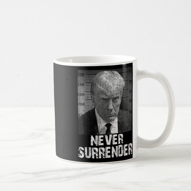 Never Surrender Pro Trump  Coffee Mug (Right)