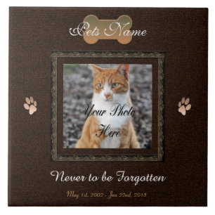Never to be Forgotten Dog or Cat Memorial Tile