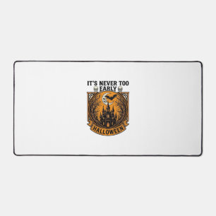 Never Too Early Halloween Haunted House Moon Bat_1 Desk Mat