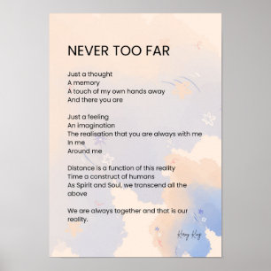 Never Too Late Love Poem Poetry Poster