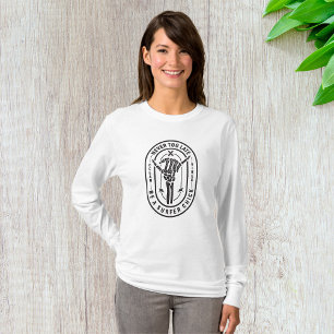 Never Too Late Skeleton Surfer Chick Ocean Vibes T-Shirt