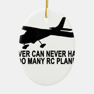 Never Too Many RC Planes T-Shirt.png Ceramic Tree Decoration