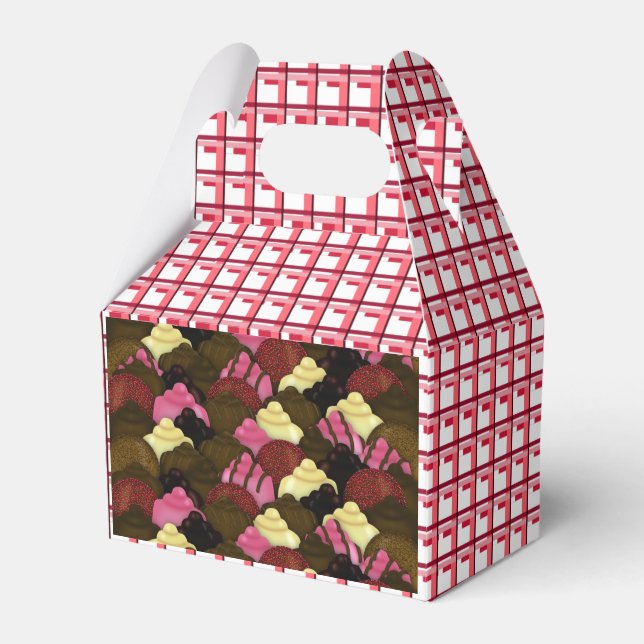 Never Too Much Chocolate - Valentines Day Candy Favour Box (Front Side)