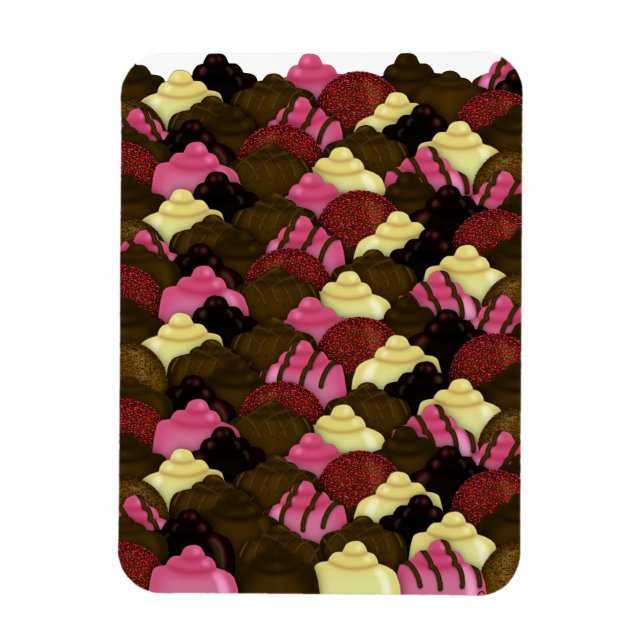 Never Too Much Chocolate - Valentines Day Candy Magnet (Vertical)
