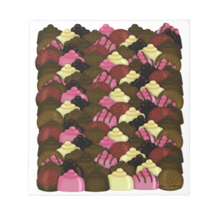 Never Too Much Chocolate - Valentines Day Candy Notepad
