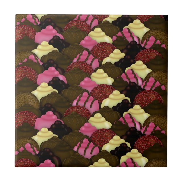 Never Too Much Chocolate - Valentines Day Candy Tile (Front)