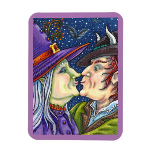 NEVER TOO OLD FOR ROMANCE, WITCH & WARLOCK IN LOVE MAGNET
