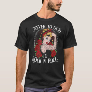 Never Too Old To Rock N´Roll  Rockabilly Premium T-Shirt
