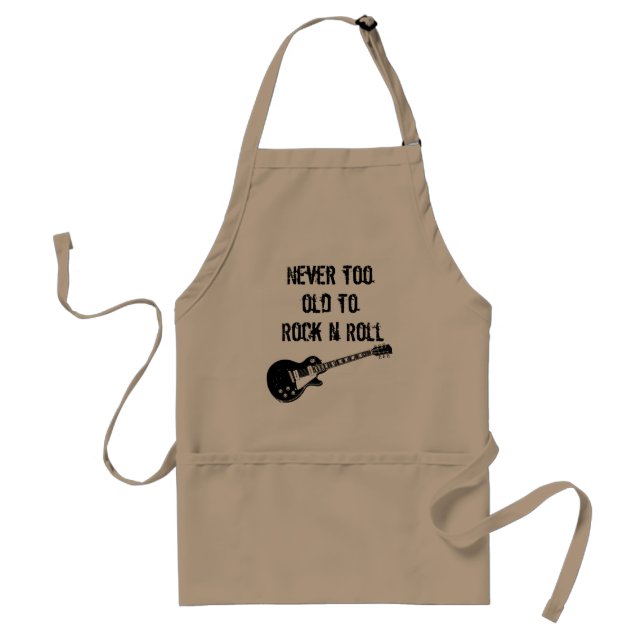 Never Too Old To Rock N Roll Standard Apron (Front)