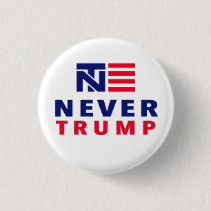 "NEVER TRUMP" 1.25-inch 3 Cm Round Badge