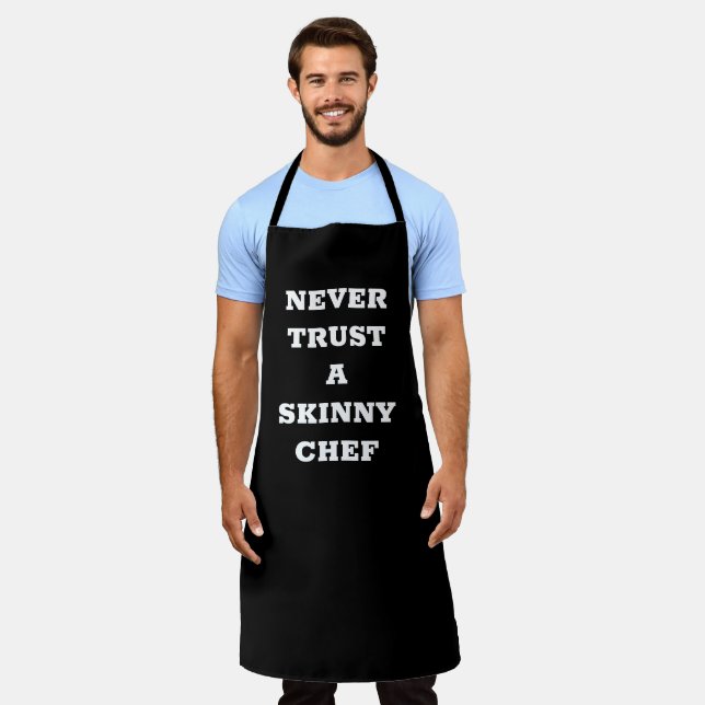 Never trust a skinny chef  - Cooking quote Apron (Worn)