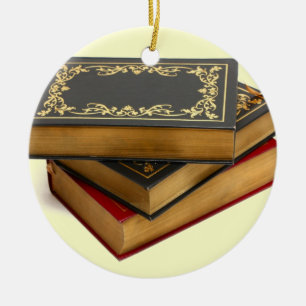 Never trust anyone who has not brought a book ceramic tree decoration