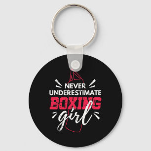 Never Underestimate A Boxing Girl Mma Kickboxing B Key Ring