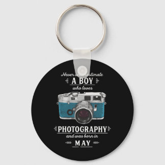 Never Underestimate A Boy Who Loves Photography Ma Key Ring