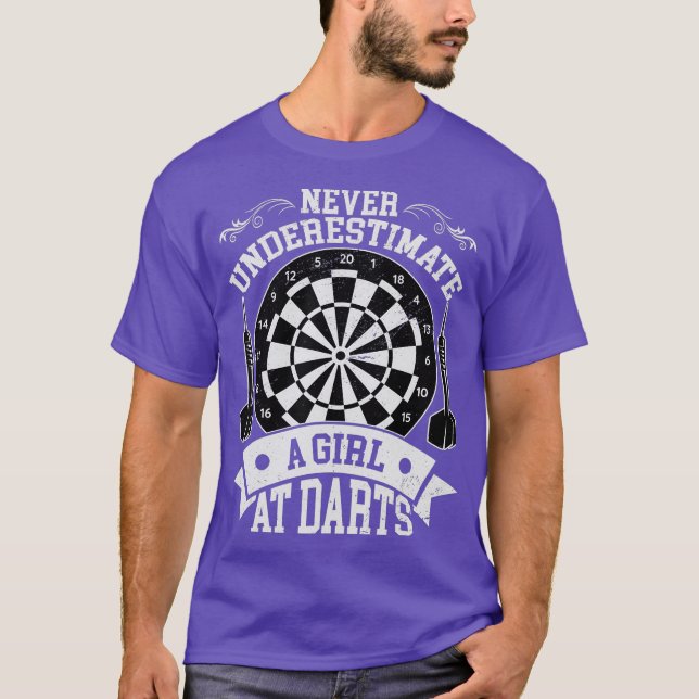 Never Underestimate A Girl At Darts For Woman T-Shirt (Front)