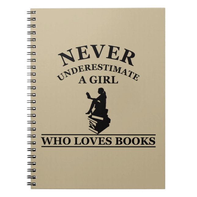 never underestimate a girl who loves books (Front)