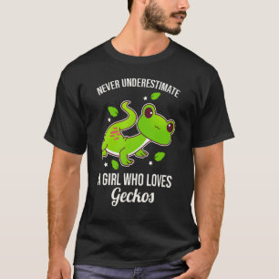Never Underestimate A Girl Who Loves Geckos T-Shirt