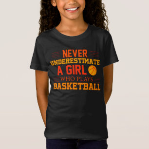 Never Underestimate A Girl Who Plays Basketball T-Shirt