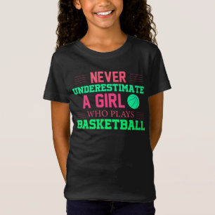 Never Underestimate A Girl Who Plays Basketball T-Shirt