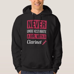 Never Underestimate A Girl With A Clarinet This fu Hoodie