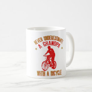 Never Underestimate A Grandpa With A Bicycle Cool Coffee Mug