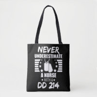 Never Underestimate a Nurse DD 214  Veteran's 