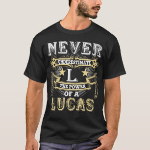 Never Underestimate A The Power Of LUCAS Name T-Shirt