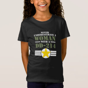 Never Underestimate A Woman Happy Veterans Day T-Shirt