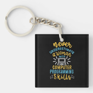 Never Underestimate A Woman With A Computer Key Ring
