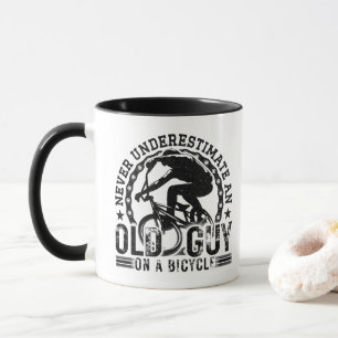 Never Underestimate An Old Guy Cycling Lover Cool Mug