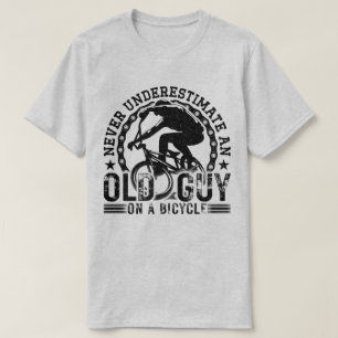 Never Underestimate An Old Guy Cycling Lover Cool T-Shirt